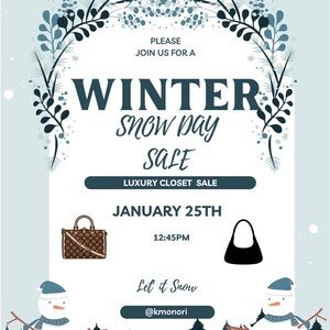 Snow Day Sale; Some items 20-30% OFF